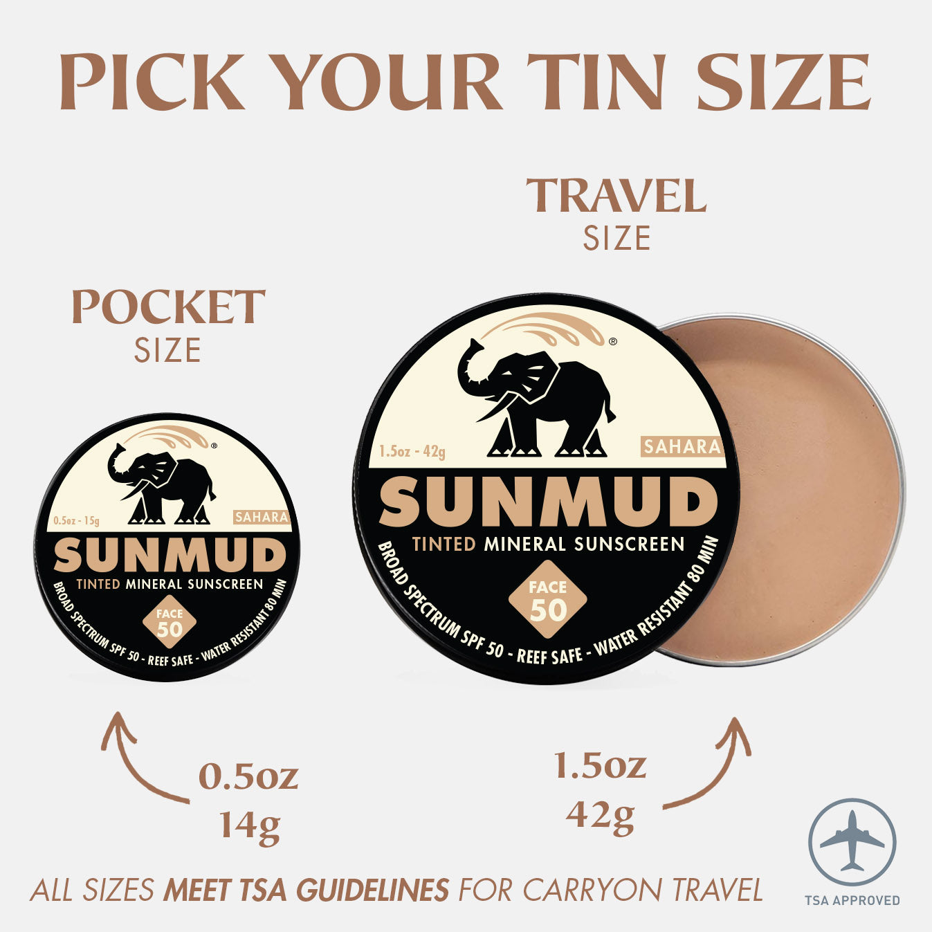 Tinted Mineral Sunscreen - Sahara Travel Tin