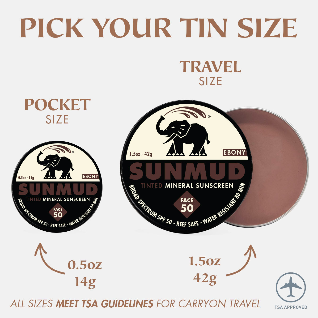 Tinted Mineral Sunscreen - Ebony Travel Tin