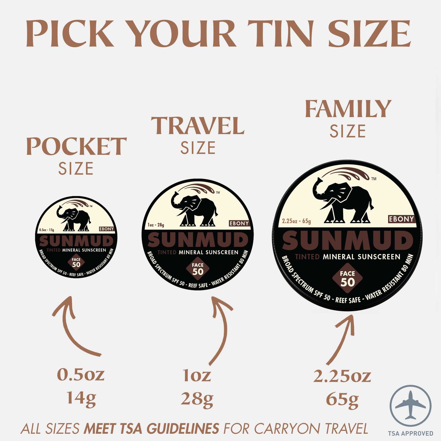 Tinted Mineral Sunscreen - Ebony Travel Tin