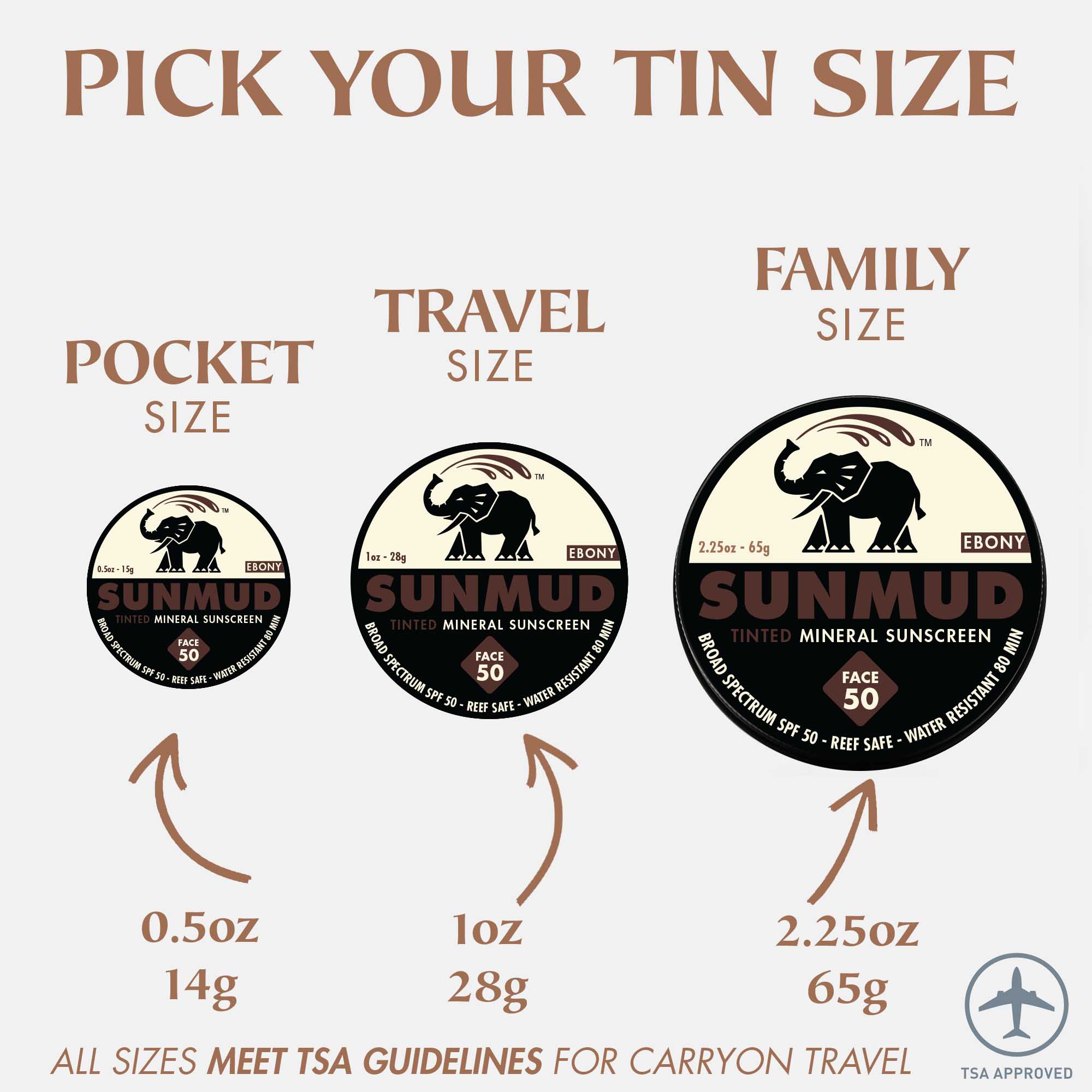 Tinted Mineral Sunscreen - Ebony Travel Tin