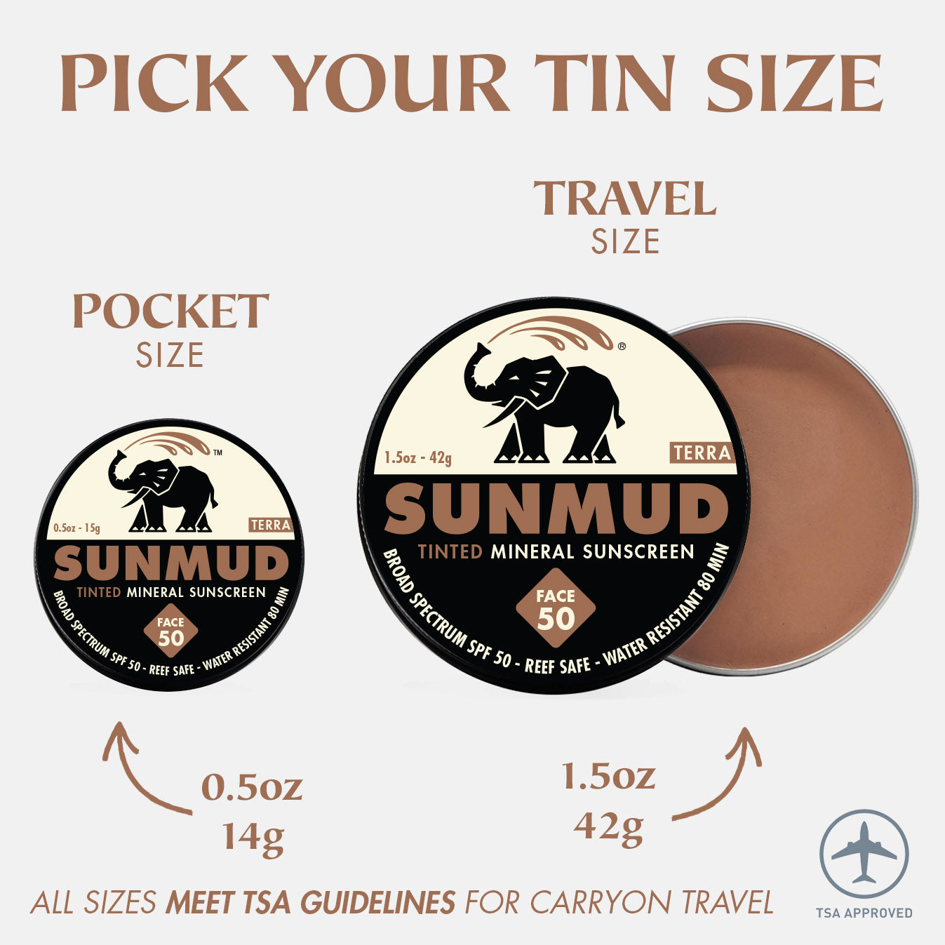 Tinted Mineral Sunscreen - Terra Travel Tin