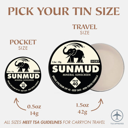 Non-Tinted Mineral Sunscreen - Ivory Travel Tin